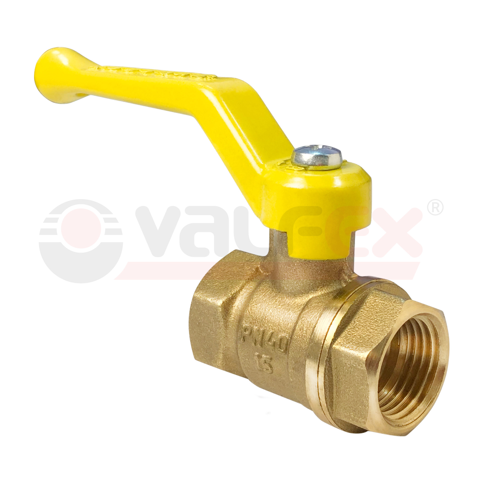 Кран шаровый латунныйVALFEX  11б27п газ ВР/ВР Ду 40 (1 1/2") Ру 25 рычаг 