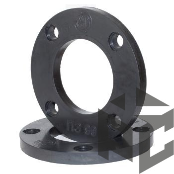 Фланец с полимерным покрытием Ду 100 (ПЭ 125) Ру 16 (2 мм) Техкомплект от производителя "Рускон"